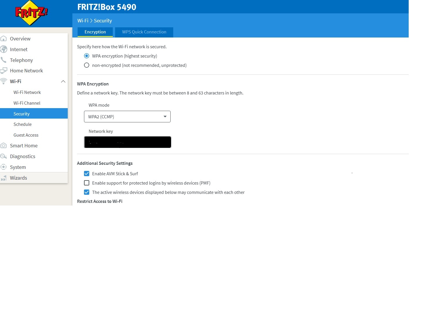 Security wifi wachtwoord